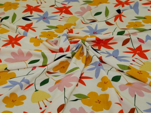 Minerva Exclusive Spring Meadow Viscose Challis POD Fabric