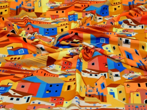 Minerva Exclusive Spanish Steps Viscose Challis POD Fabric