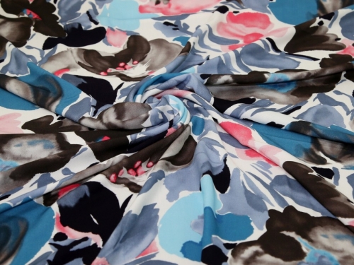 Minerva Exclusive Lush Garden Viscose Challis POD Fabric