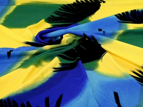 Minerva Exclusive Aurora Beach Viscose Challis POD Fabric Poolside