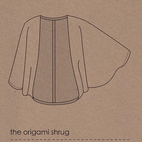 Two Stitches Paper Sewing Pattern Origami Shrug