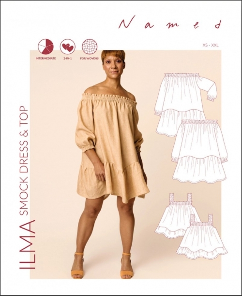 Named Clothing Paper Sewing Pattern Ilma Smock Dress & Top