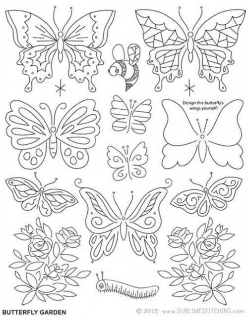 Sublime Stitching Embroidery Transfers Butterfly Garden