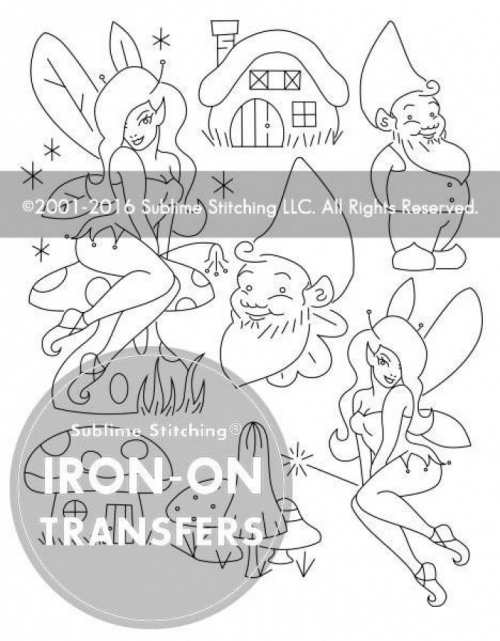 Sublime Stitching Embroidery Transfers Gnomes & Fairies