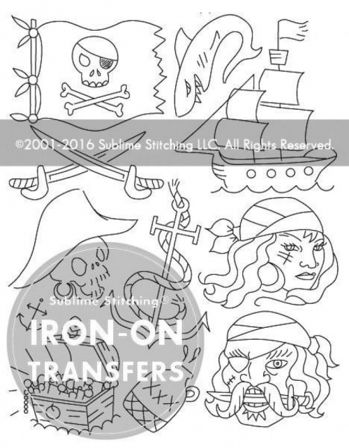 Sublime Stitching Embroidery Transfers Pirates Ahoy