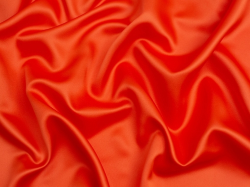 Matte Polyester Satin Fabric Orange