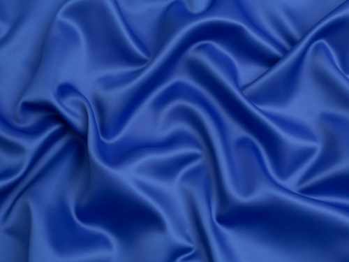 Matte Polyester Satin Fabric Royal Blue