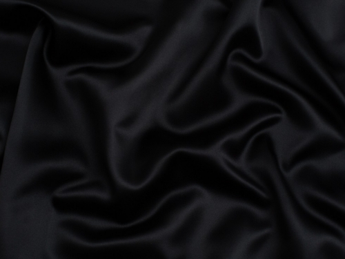 Matte Polyester Satin Fabric Black