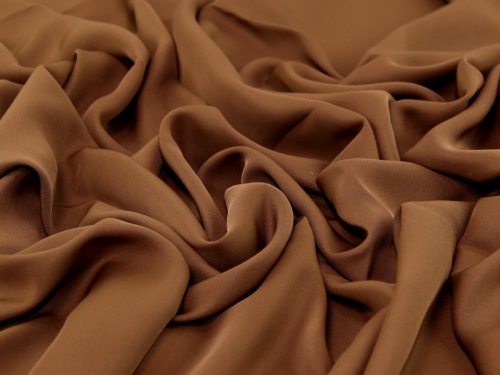 Deadstock Nida Polyester Crepe Fabric Mocha