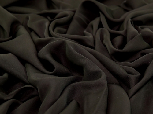 Deadstock Nida Polyester Crepe Fabric Peat