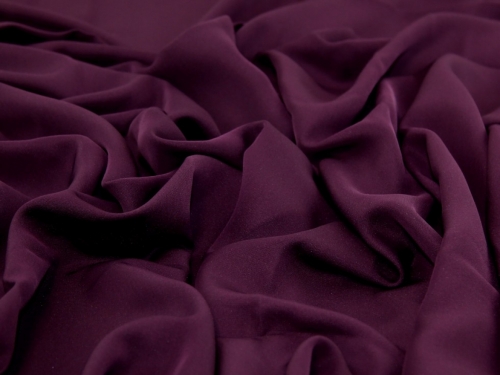 Deadstock Nida Polyester Crepe Fabric Purple