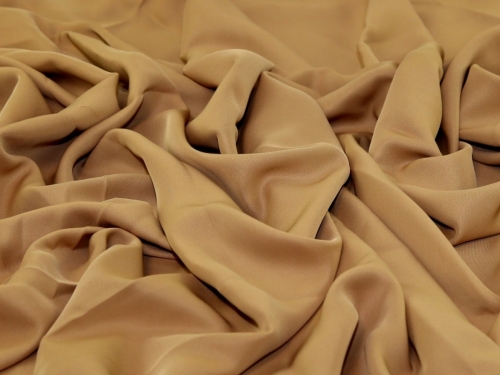 Deadstock Nida Polyester Crepe Fabric Sand