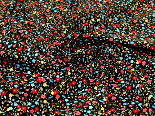 Rose and Hubble 100% Cotton Poplin Fabric Black