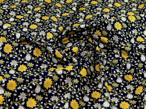 Rose and Hubble 100% Cotton Poplin Fabric Navy Blue