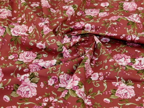 Rose and Hubble 100% Cotton Poplin Fabric Rose