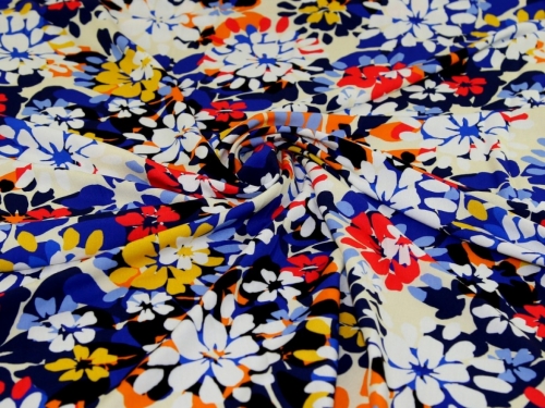 Minerva Exclusive Rosette Rhythm Viscose Challis POD Fabric