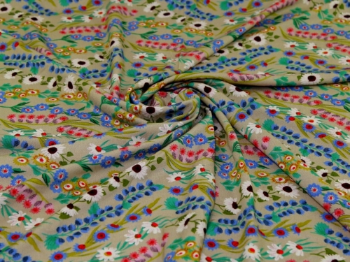 Minerva Exclusive Botanic Garlands Viscose Challis POD Fabric
