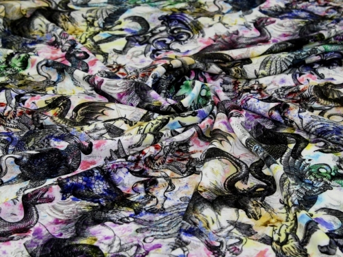 Minerva Exclusive Dantes Dreamscape Viscose Challis POD Fabric
