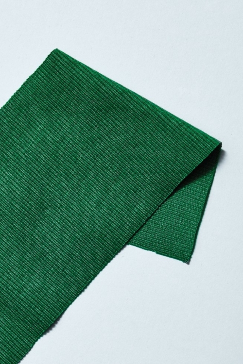 Mind The MAKER Organic Cotton Rib Stretch Knit Fabric Jolly Green