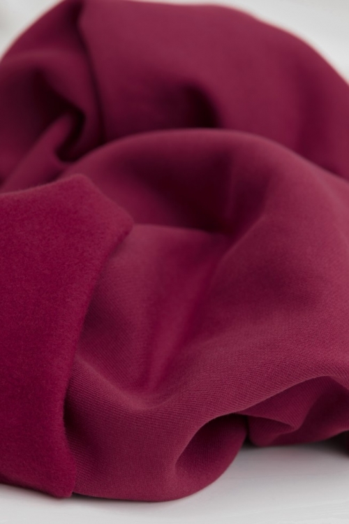 Mind The MAKER Organic Fleece Back Sweatshirt Stretch Knit Fabric Fuchsia