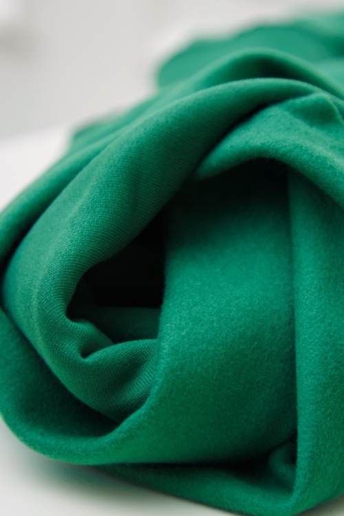 Mind The MAKER Organic Fleece Back Sweatshirt Stretch Knit Fabric Jolly Green