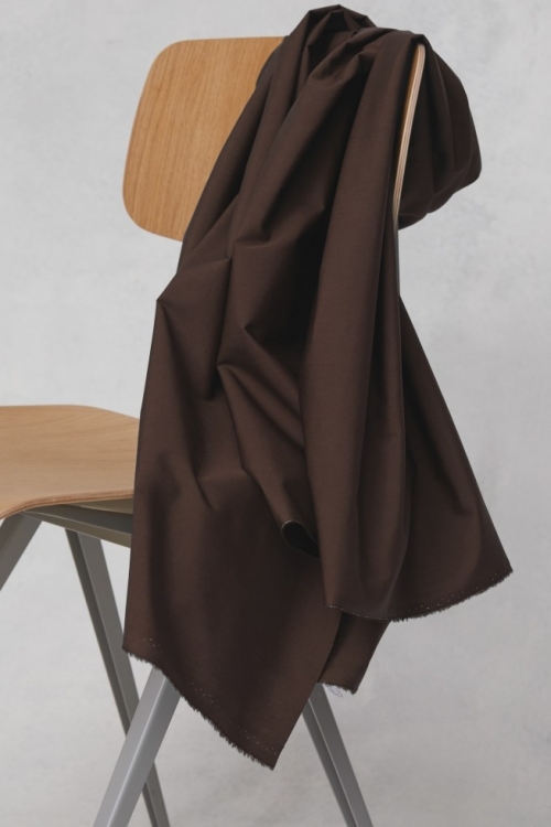 Mind The MAKER Organic Papertouch 100% Cotton Poplin Fabric Umber
