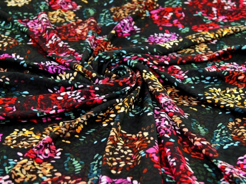 Minerva Exclusive Crystal Chrysanthemums Viscose Challis POD Fabric