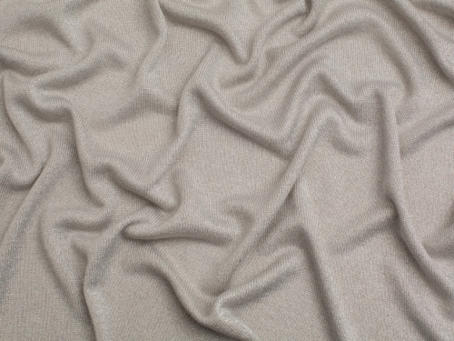Deadstock Shine Lurex Sweater Knit Stretch Fabric Soft Light Grey