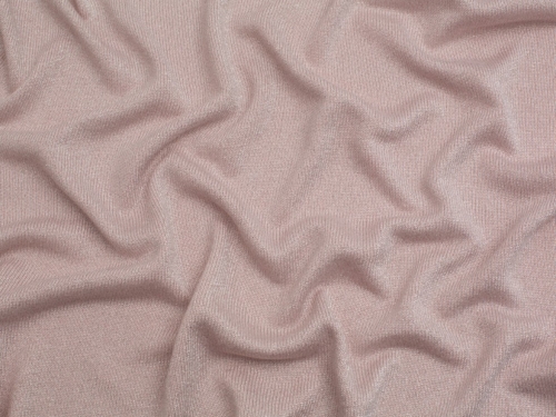 Deadstock Shine Lurex Sweater Knit Stretch Fabric Blush Rose