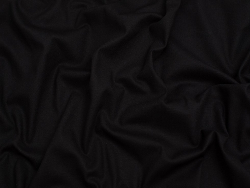 Minerva Core Range Brushed Stretch Woven Cotton Twill Fabric Black