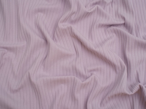 Minerva Core Range Wide Cotton Rib Stretch Knit Fabric Soft Lilac