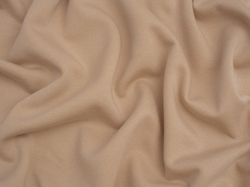 Lurex Fleece Back Sweatshirt Stretch Knit Fabric Beige