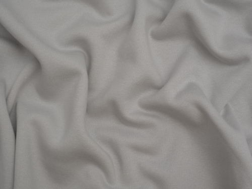 Lurex Fleece Back Sweatshirt Stretch Knit Fabric Silver Grey
