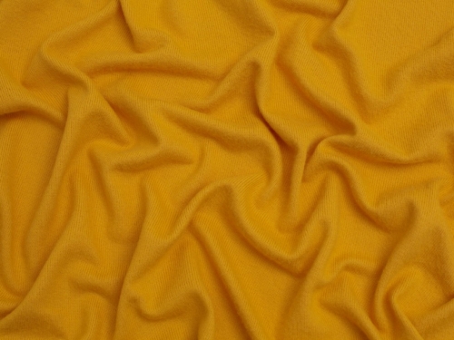 Fine Brushed Viscose Sweater Knit Stretch Fabric Ochre