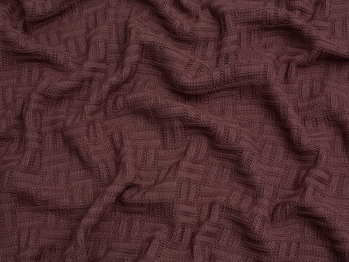 Chunky Cotton Sweater Knit Stretch Fabric Lavender