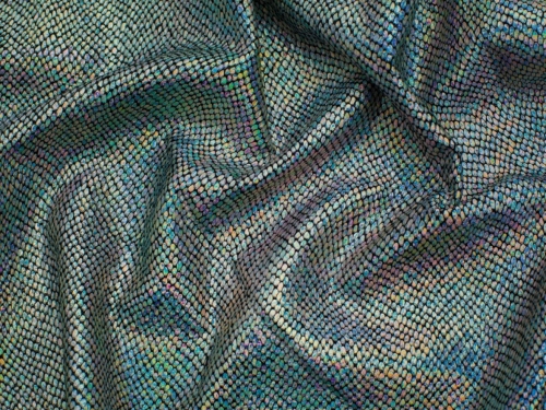 Metallic Foiled Canvas Fabric Silver