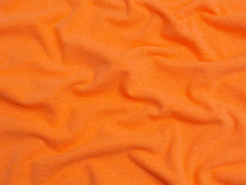 Minerva Core Range Melange Tubular Ribbing Stretch Knit Fabric Neon Orange
