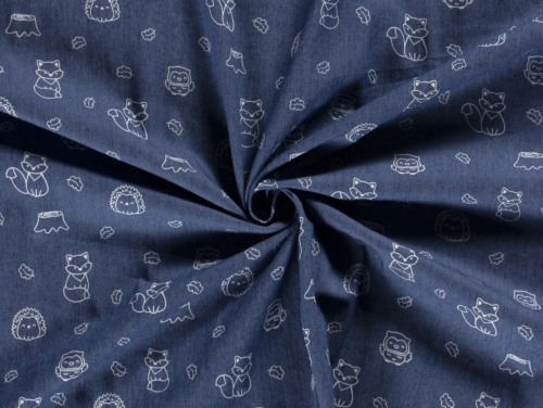 Stretch Woven Denim Fabric Indigo