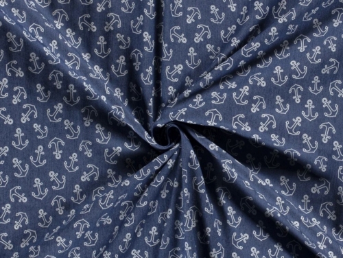 Stretch Woven Denim Fabric Indigo