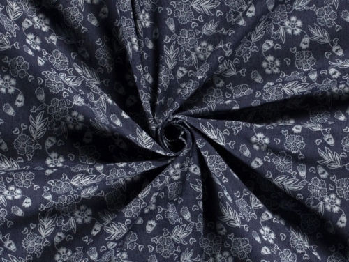 Stretch Woven Denim Fabric Indigo