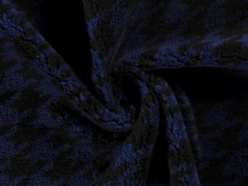 Sherpa Fleece Fur Fabric Navy