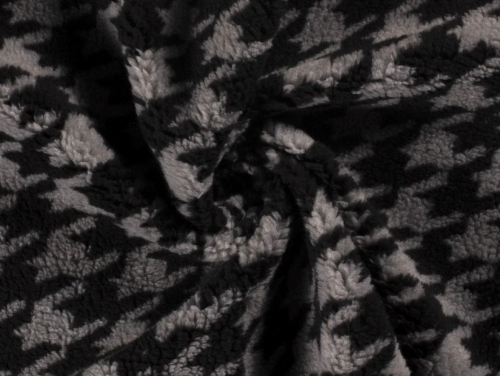 Sherpa Fleece Fur Fabric Grey