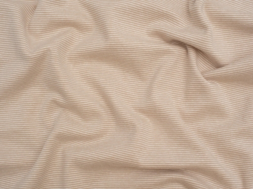 Minerva Core Range Baby Soft Yarn Dyed Tubular Ribbing Stretch Knit Fabric Cream