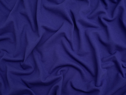 Minerva Core Range Pique Cotton Stretch Knit Fabric Cobalt Blue