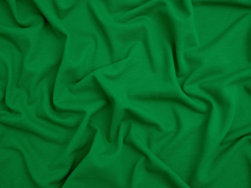 Minerva Core Range Pique Cotton Stretch Knit Fabric Emerald Green