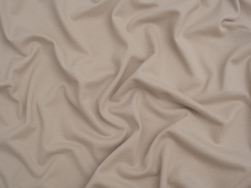 Minerva Core Range Pique Cotton Stretch Knit Fabric Cream