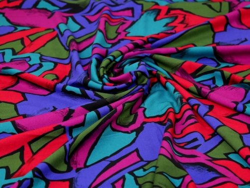 Minerva Exclusive Arcane Art Viscose Challis POD Fabric Ruby