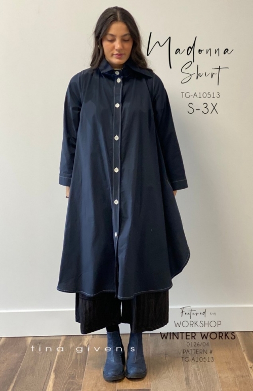 Sew Tina Givens Paper Sewing Pattern Madonna Shirt Dress