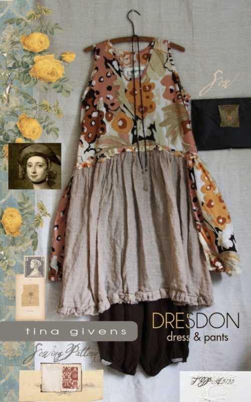 Sew Tina Givens Paper Sewing Pattern Dresdon Dress & Pants