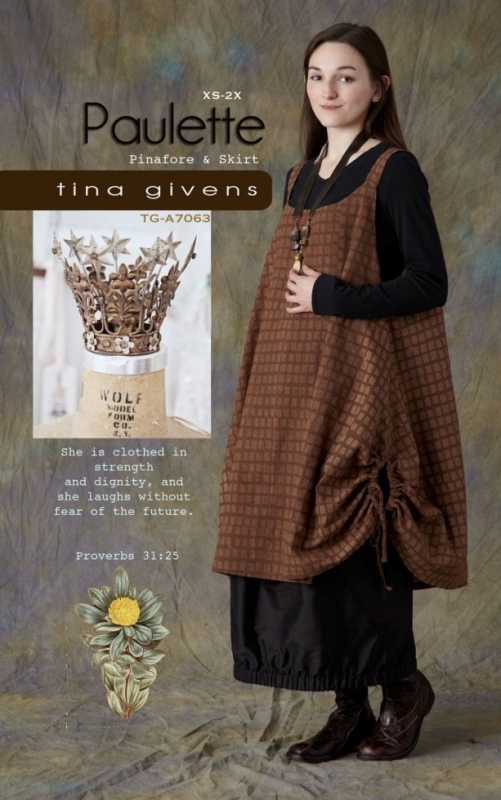 Sew Tina Givens Paper Sewing Pattern Paulette Pinafore & Skirt